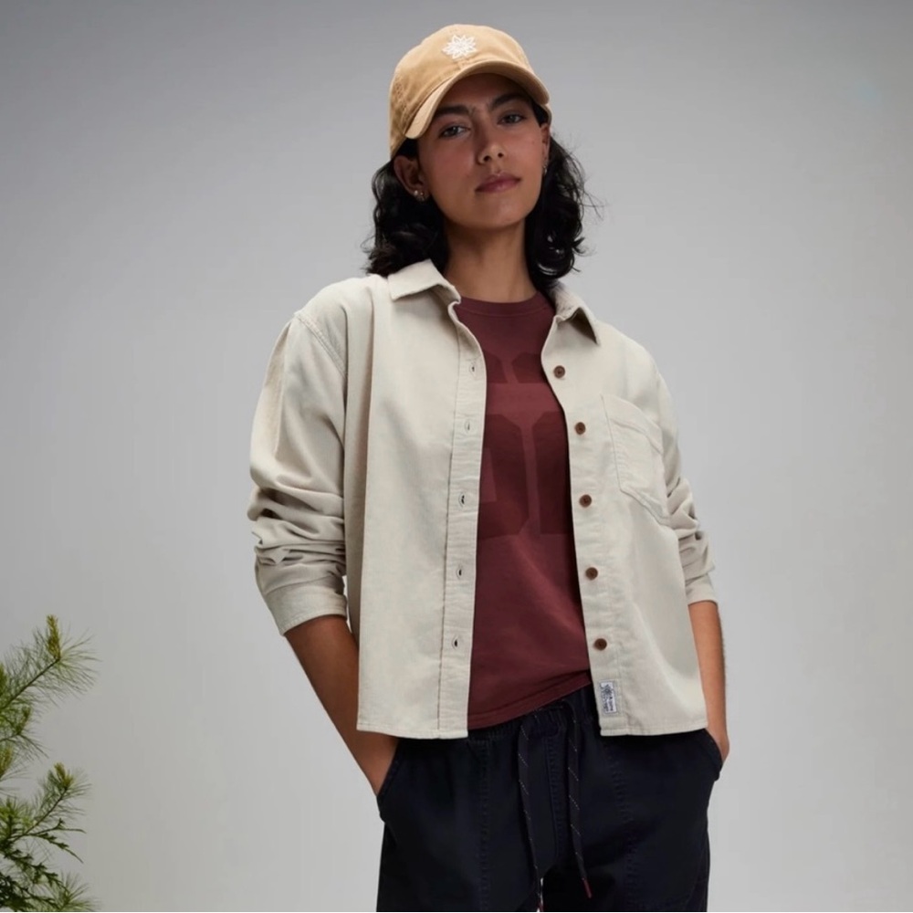 Alpine Dicks Sporting Goods Cream Button-Front Shirt Jacket - Corduroy